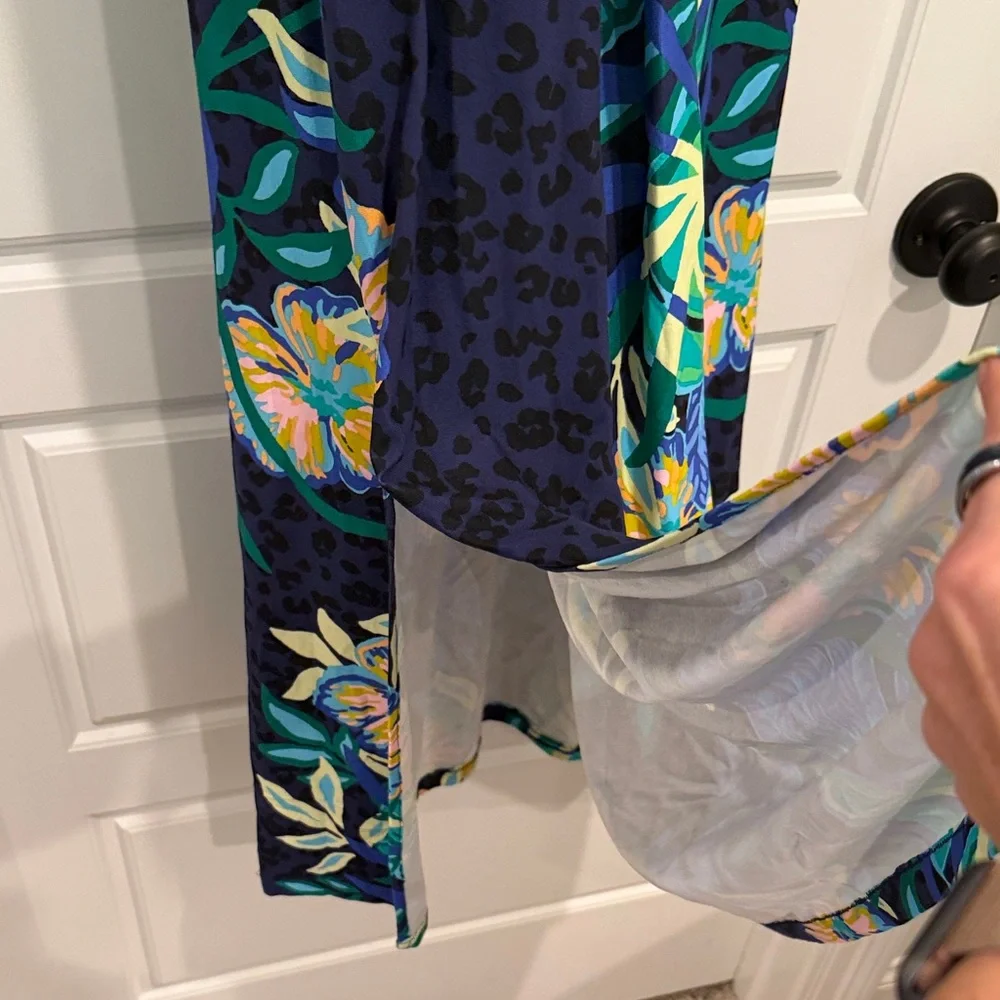 Lilly Pulitzer Navy and Green Floral Maxi Dress - Picture 6 of 7